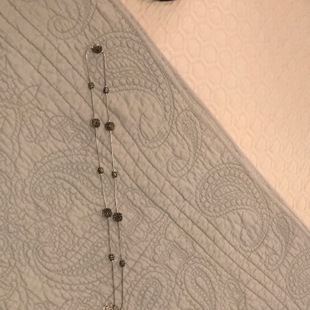 Silver Toned Tripart Necklace
